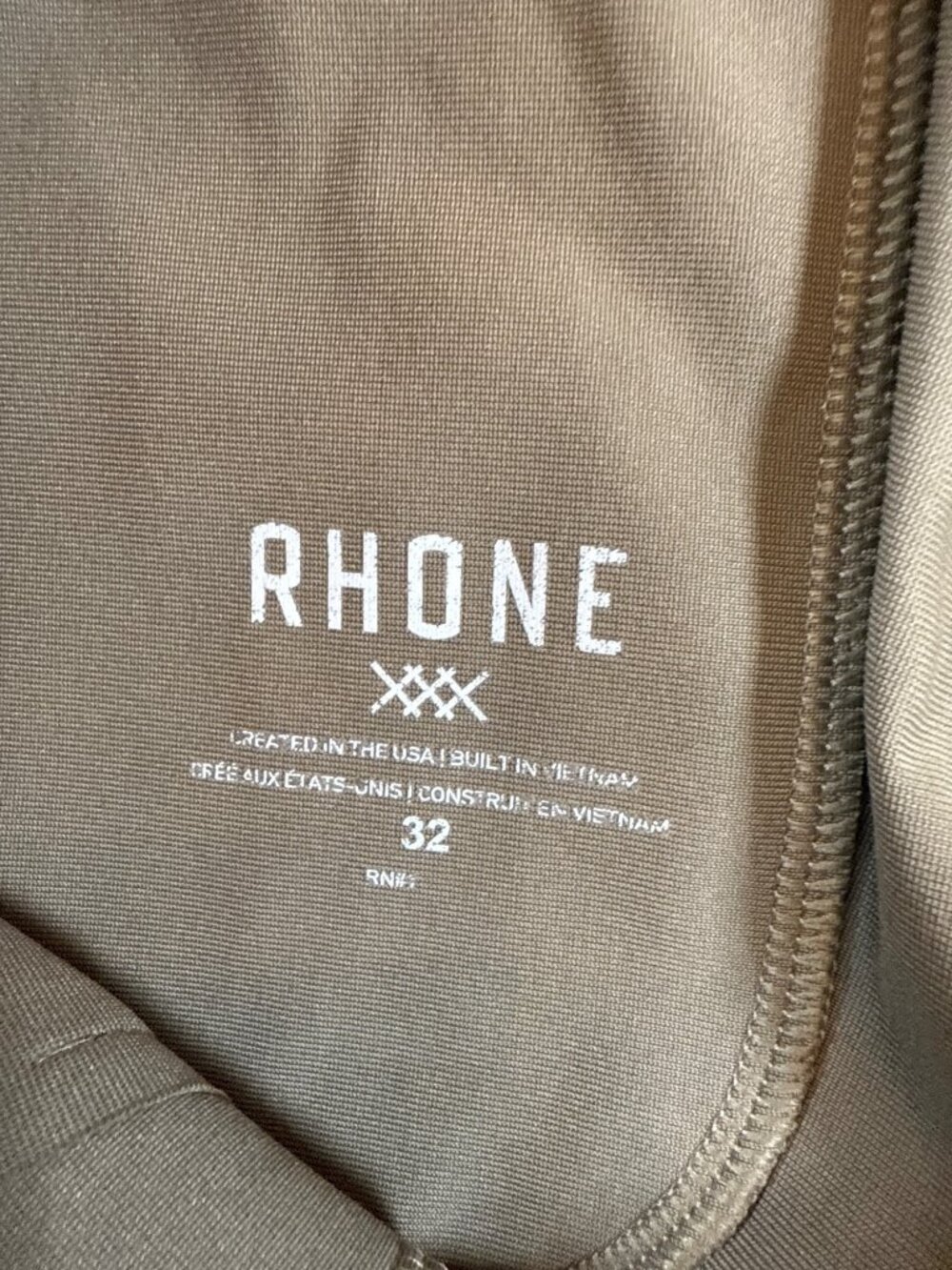 Rhone Mens Commuter Pants Khaki Size 32 X 32 Button & Zipper Front (Y710) - Picture 6 of 8